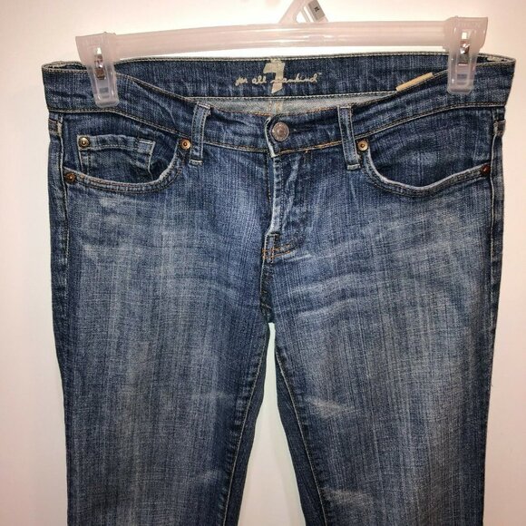 7 For All Mankind Womens Size 28 Medium Wash Blue Bootcut Pockets Denim Jeans - Picture 5 of 11